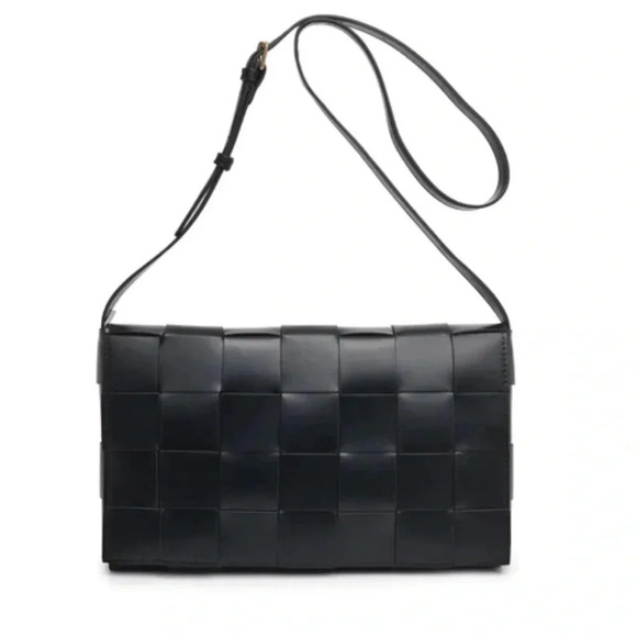 Cassette Crossweave Woven Vegan Leather Crossbody - Picture 1 of 9